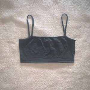 PrettyLittleThing gray micro crop top